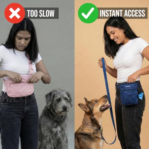 Dog Treat Pouch for Training (Navy Blue)