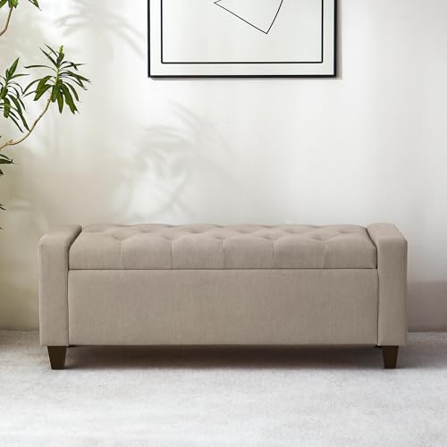 Ottoman with Storage (Khaki)