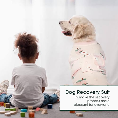 Recovery Suit for Dogs Cats (2x-large (Back:24.8-29.5'', Weight:70+ Lb) / Mist Peach)