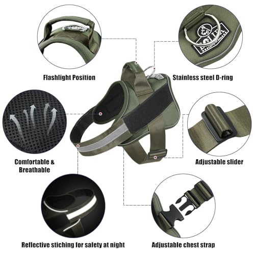 Dog Harness No (Small (Pack of 1) / TacticalGreen)