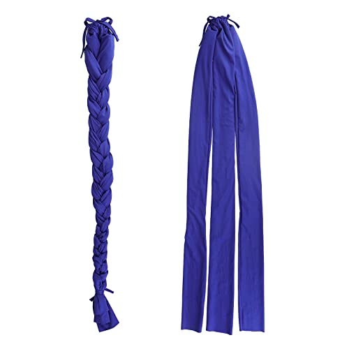 3 Tube Stretchy Fabrics Adjustable Closure Lightweight Horse Tail Bag for Horses Braid (Navy)