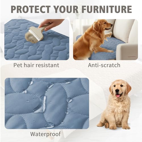 Pet Bed Cover Dog Bed Blanket for Sofa and Furniture Waterproof New Pattern Design (30x70 Inch (Pack of 1) / Lightblue)