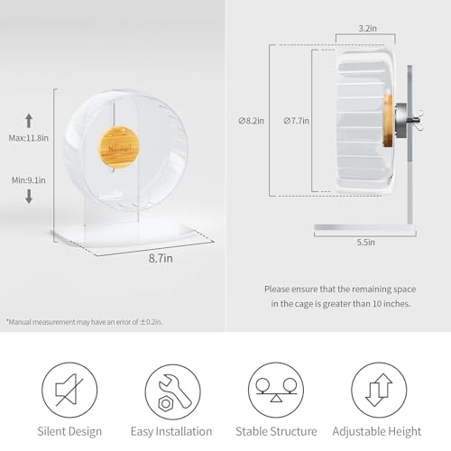 Super Silent Hamster Exercise Wheel (Small / Transparent)