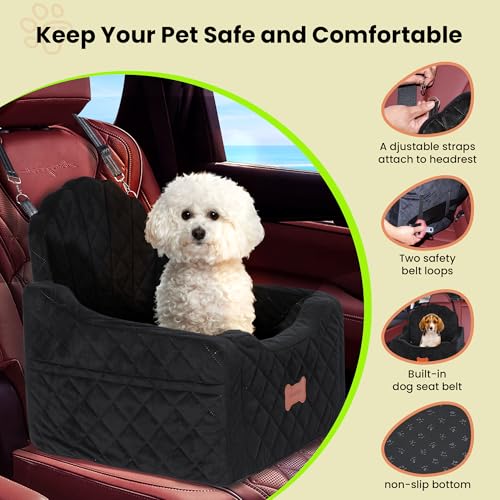 Dog Car Seat for Small Dogs Under 30lbs