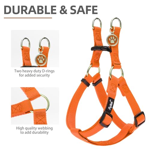 No Pull Dog Harness Large Sized Step (Orange / Large)