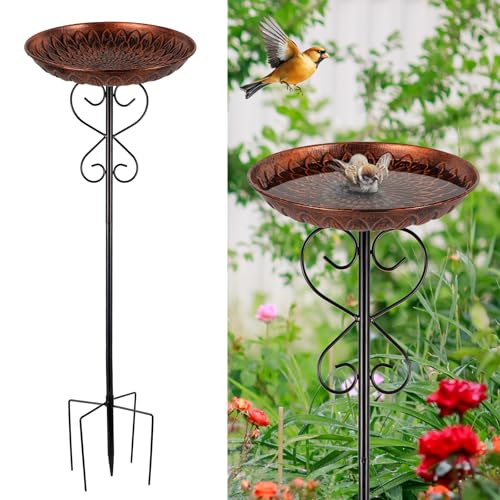 Metal Bird Baths for Outdoors (Copper)