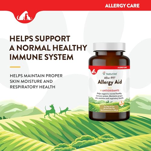Aller 911 Advanced Allergy Aid for Dogs & Cats (60 Chewable Tablets / No Color)