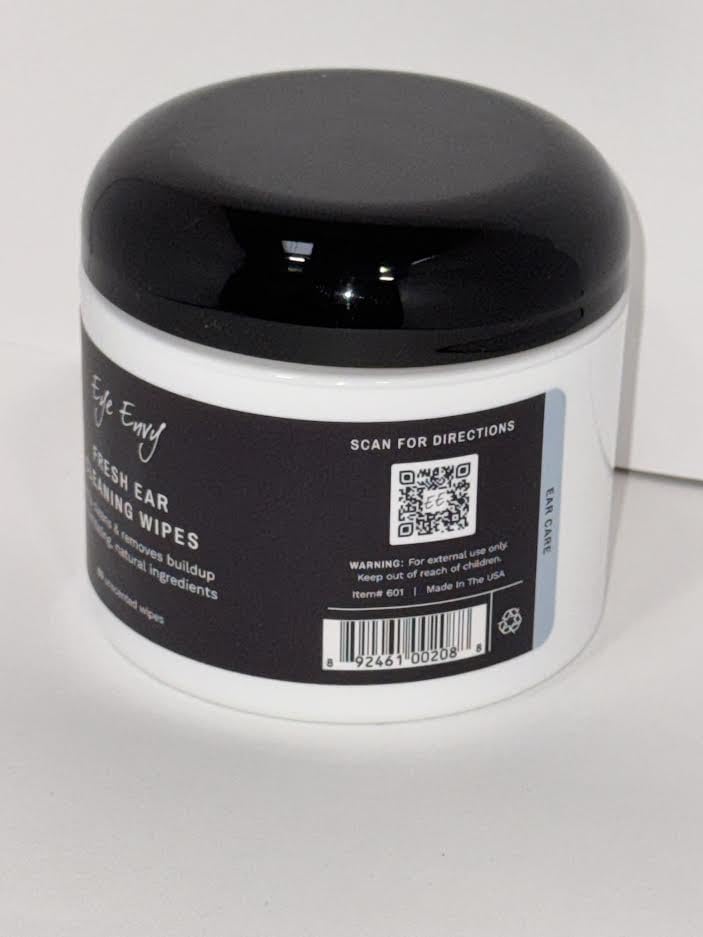 Fresh Ear Cleaning Wipes for Dogs. Made in the USA from Natural Ingredients. Unscented. Safe and Non