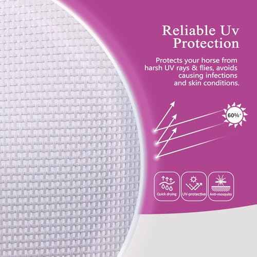 Half Face Horse Fly Mask UV Protection and Breathable for Equine Use Comfortable Magenta M (Magenta-Grey / Medium (Arabian))