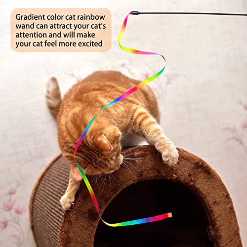 Cat Wand Toys Interactive Kitten Toys for Indoor Cats (2 PCS)