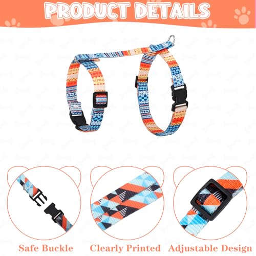 2 Pack Cat Harness and Leash Set Escape Proof Adjustable Cat Harness (Bohemia)