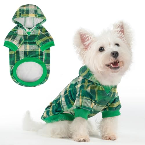 Dog Hoodie Sweaters for Small Medium Large Size Dogs Girls Boys (Small/Medium / Green)