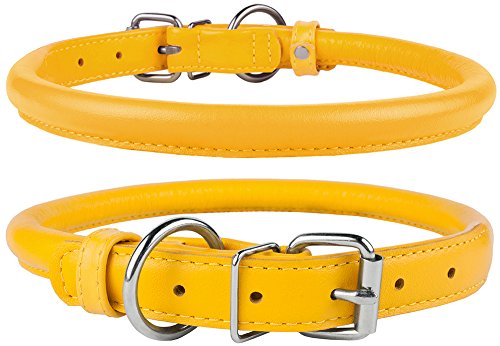 Tangle Free Rolled Leather Dog Collar