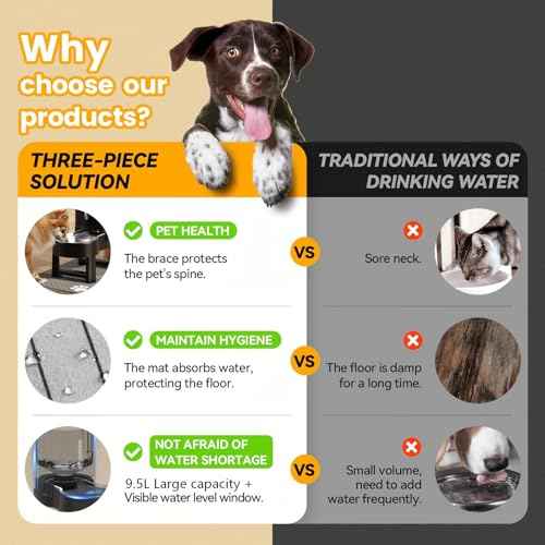 Gravity Dog Water Bowl Dispenser (Black / 9.5L+Stand+Mat)