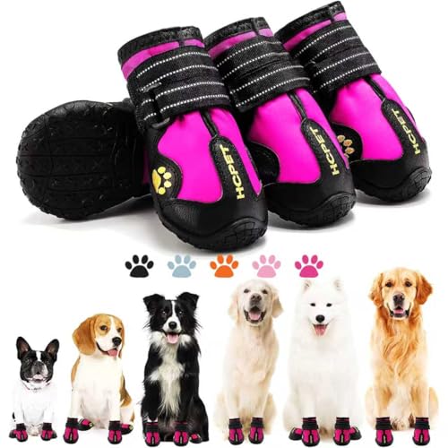 Dog Boots Dog Shoes for Large Dogs (Light Purple / Width 1.57 in)