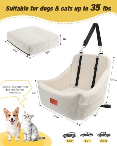 Dog Car Seat for Medium Sized Dog (Beige)