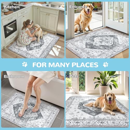 Reusable Washable Puppy Pads (Gray / 3FT x 4FT (Pack of 2))