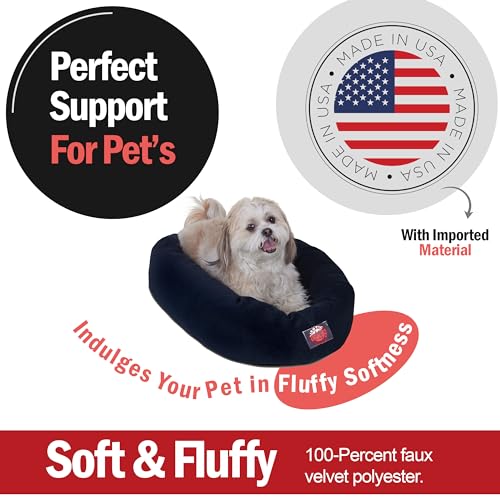 Micro Velvet Dog Bed (Navy)