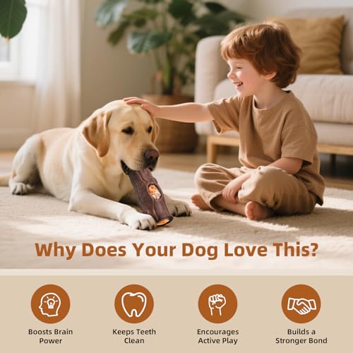 2 Pack Dog Toys for Aggressive Chewers Green & Brown (Green & Brown)