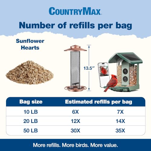 20LB Sunflower Seeds for Birds (Sunflower - Coarse Hearts / 20 Pound (Pack of 1))
