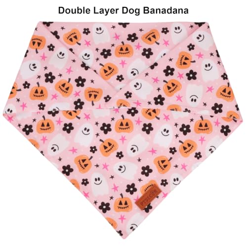 Pink Halloween Dog Bandanas (X-Large / Halloween-4)