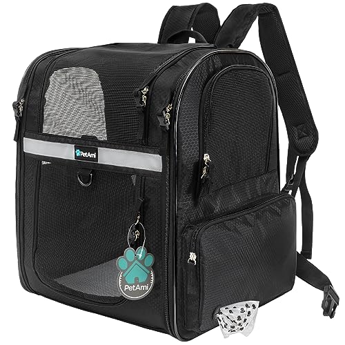 Dog Backpack Carrier for Cats (Black)
