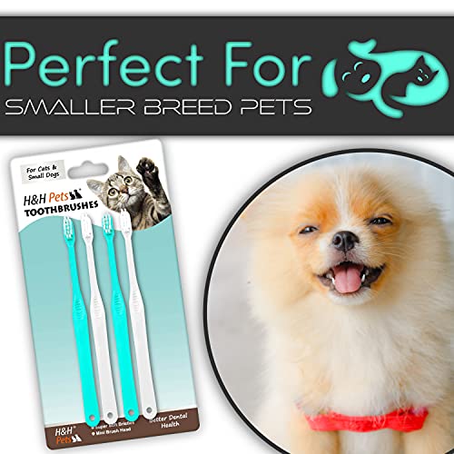 Toothbrush for Small Dogs & Cats (4 Count (Pack of 1))