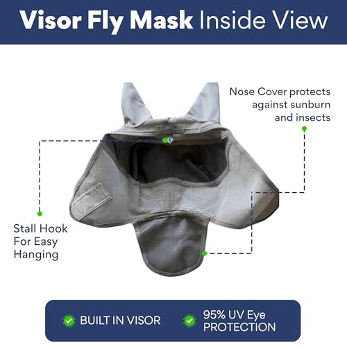 Horse Fly Mask with Ears & Nose Cover