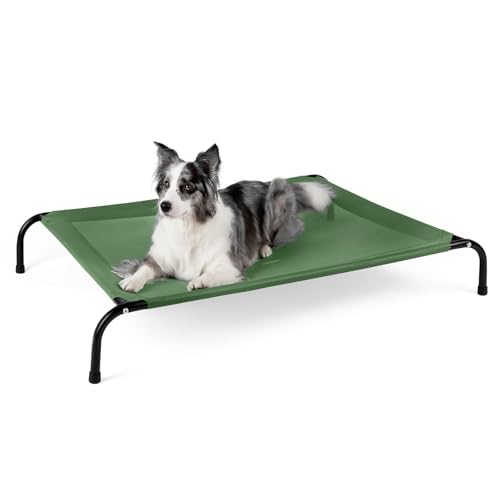 Cooling Elevated Dog Bed for Extra Large Dogs with Non (54.0"L x 35"W x 8.0"Th / Green)