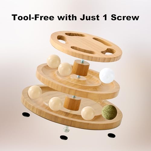 Cat Ball Track Toy with Puzzle Top (Large Size)