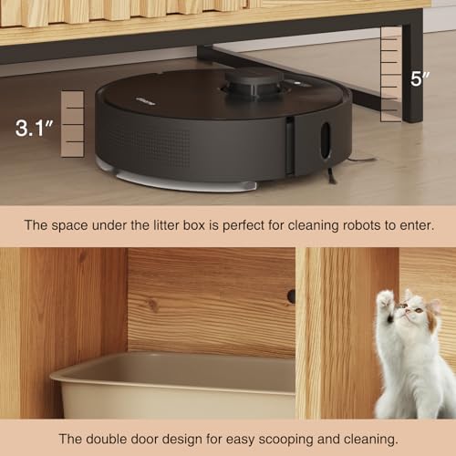 Litter Box Enclosure (Natural / 31.5"L x 20"W x 22"H)