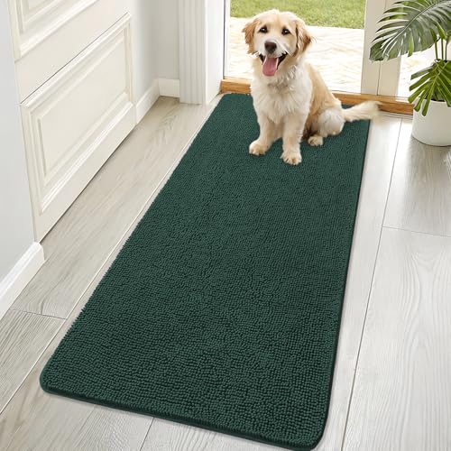 Dog Door Mat for Muddy Paws 70x32 (Blackish Green / 70" X 32")