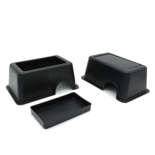 Reptile Hide Box Snake Hide Feel Secure and Safe (Black / Small 2 Pcs)