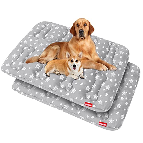 Dog Crate Pad Mat (X-Large 42"X28" / Grey+Grey)