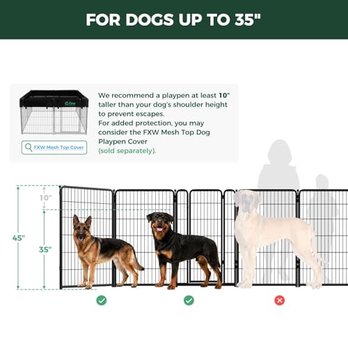 Homeplus Indoor Dog Playpen (Black / 45"H)