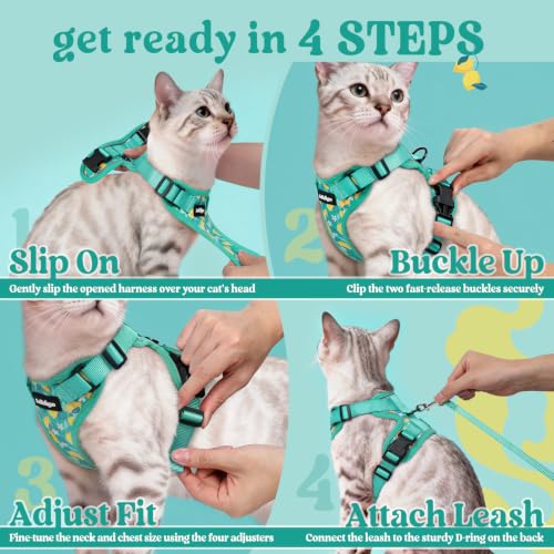 Cat Harness and Leash Set (Xs / Lemon Grove)