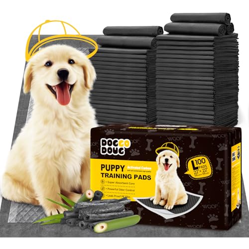 Charcoal Small Puppy Pads Pee Pads for Dogs 22"x22" 100 Count (100 Count (22"x22"))