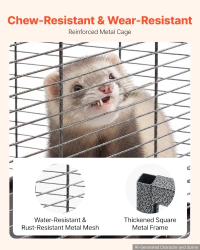 Metal Small Animal Cage 54.3" H 4 (24.0"L x 17.3"W x 54.3"H)