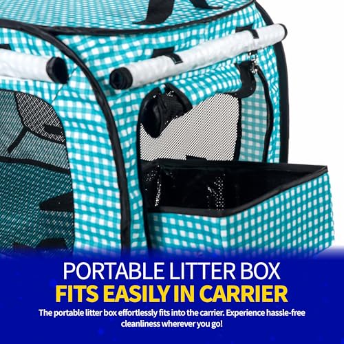 Extra Large Cat Carrier for Travel (Teal)