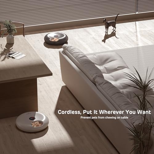 Donut Frost WiFi 6 Meal Automatic Cat Dispenser with App Control (Matte White)