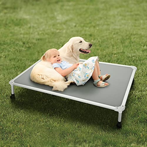 Chew Proof Elevated Dog Bed (Gray / 49.0"L x 33.0"W x 9.0"Th)