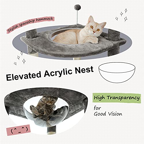Floor to Ceiling Cat Tree (XXL(93''-101'') / Grey)
