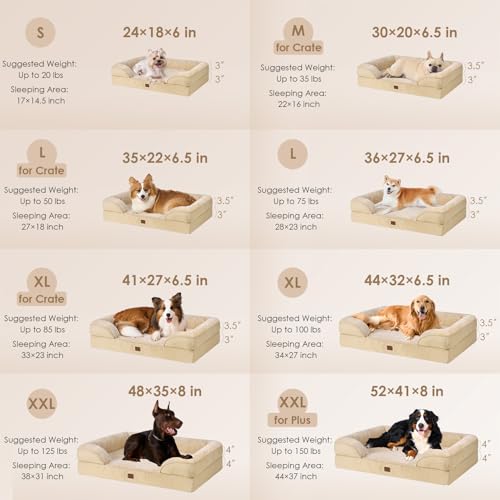 Orthopedic Dog Bed Medium Size Dog (Graige / 30.0"l X 20.0"w X 6.5"th)