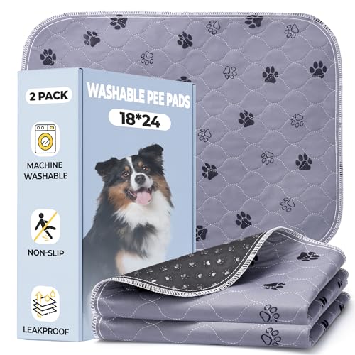 Reusable Puppy Pads (Gray / 18*24 Inch (Pack of 2))