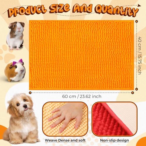 8 Pcs 24x16'' Guinea Pig Cage Liner (Beige, Brown, Red, Orange / 24x16'')