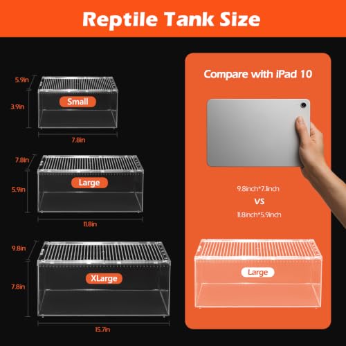 Escape Proof Tarantula Enclosure (Small(7.87*5.90*3.93inch))