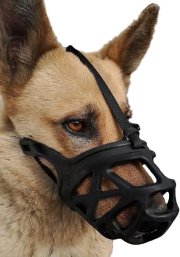Basket Dog Muzzle for Large Medium Small Dogs German Shepherd (Small / Black)