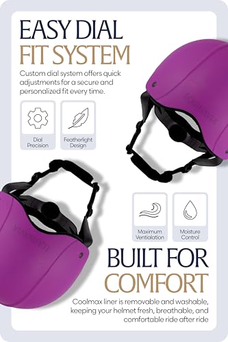 Skylar Horse Riding Helmet Equestrian Women (Purple / Medium-Large)