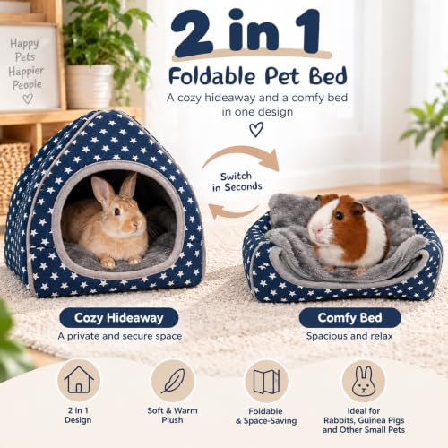 Guinea Pig Bed Hideout (Blue)