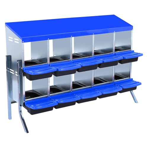 Chicken Nesting Boxes (56.7"L x 17.5"W x 11.1"H / Blue)